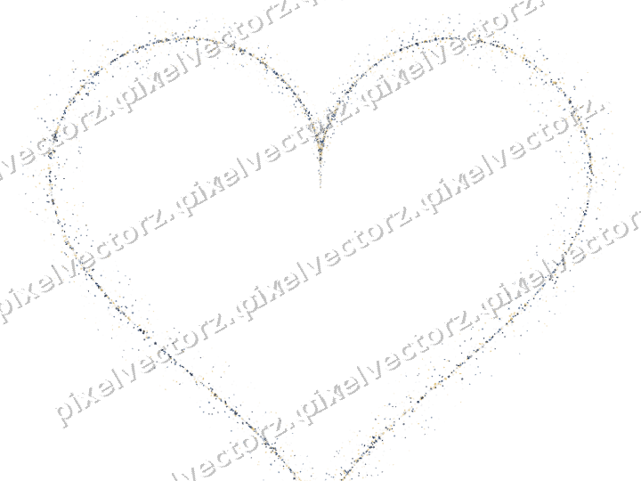 Nahtloses Glitzerherz aus Sternen und Funken auf transparentem Grund