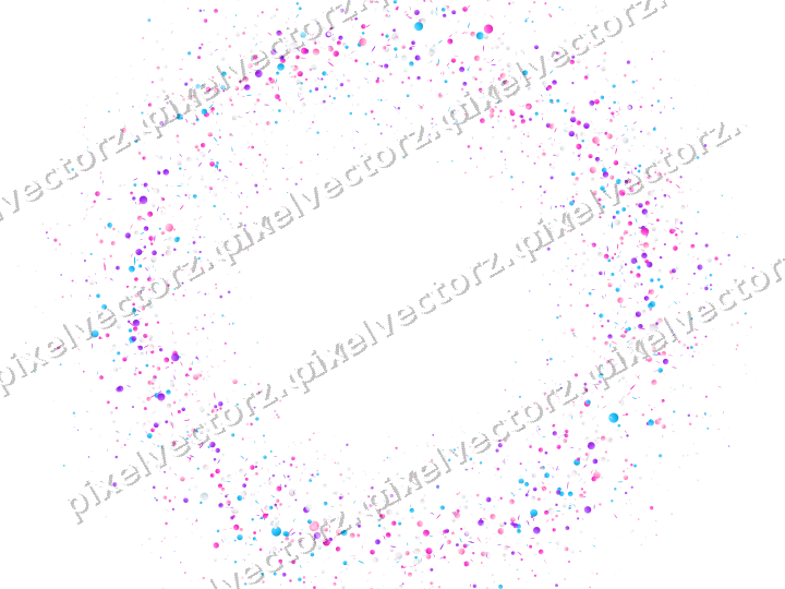 Nahtloser Glitzerkranz in Magenta und Violett auf transparentem Grund