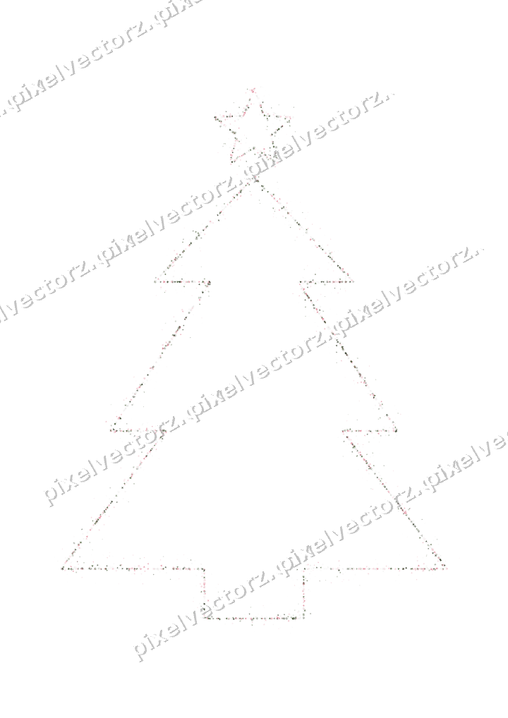 Nahtloser Glitzer-Weihnachtsbaum in Rosa auf transparentem Grund