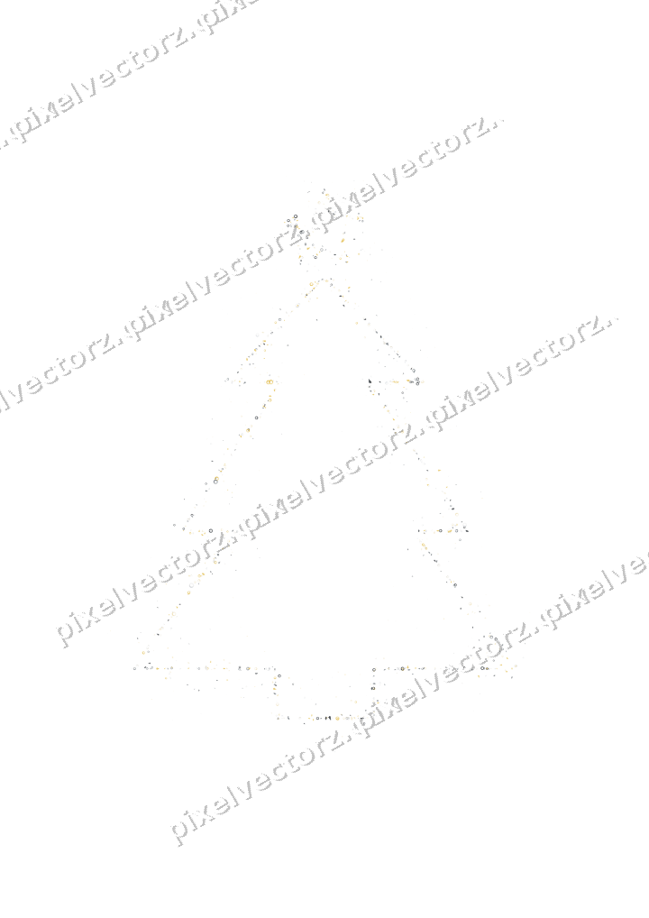 Nahtloser Glitzer-Weihnachtsbaum in Bernstein auf transparentem Grund