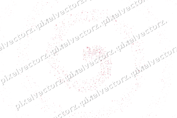 Nahtlose Glitzerspirale aus Punkten auf transparentem Grund