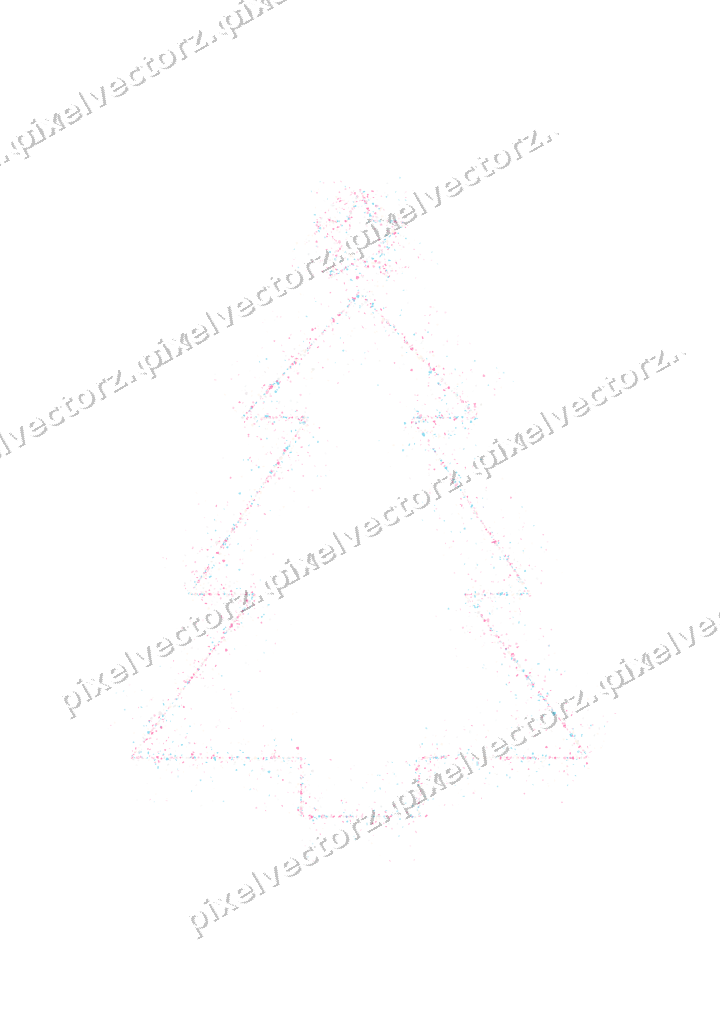 Nahtloser Glitzer-Weihnachtsbaum in Rosa auf transparentem Grund