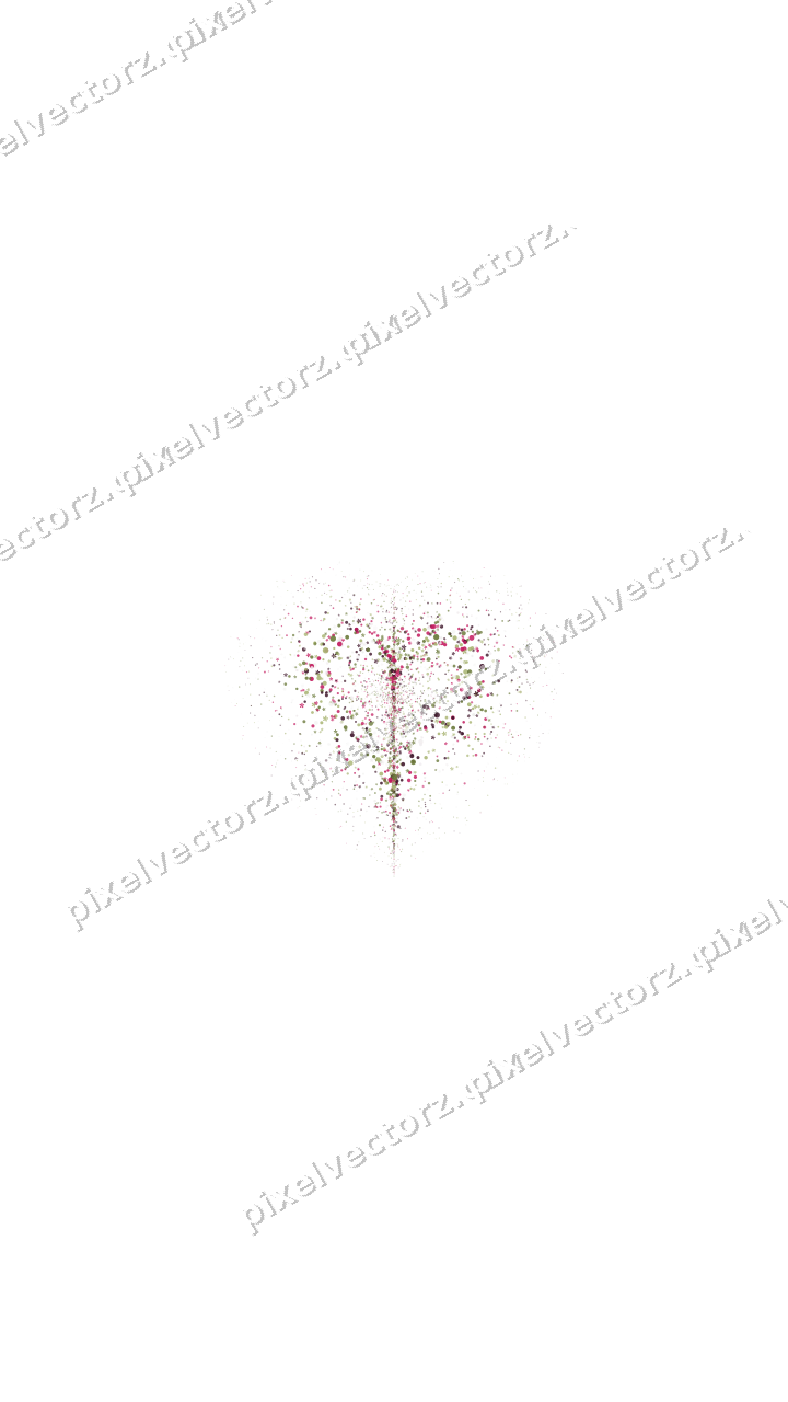 Nahtloses Glitzerherz aus Blüten und Punkten auf transparentem Grund