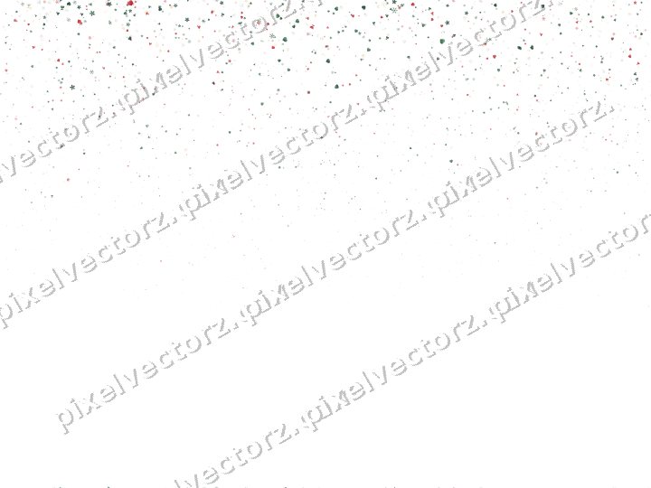 Nahtloser Glitzerregen in Dunkelgrün und Rot auf transparentem Grund