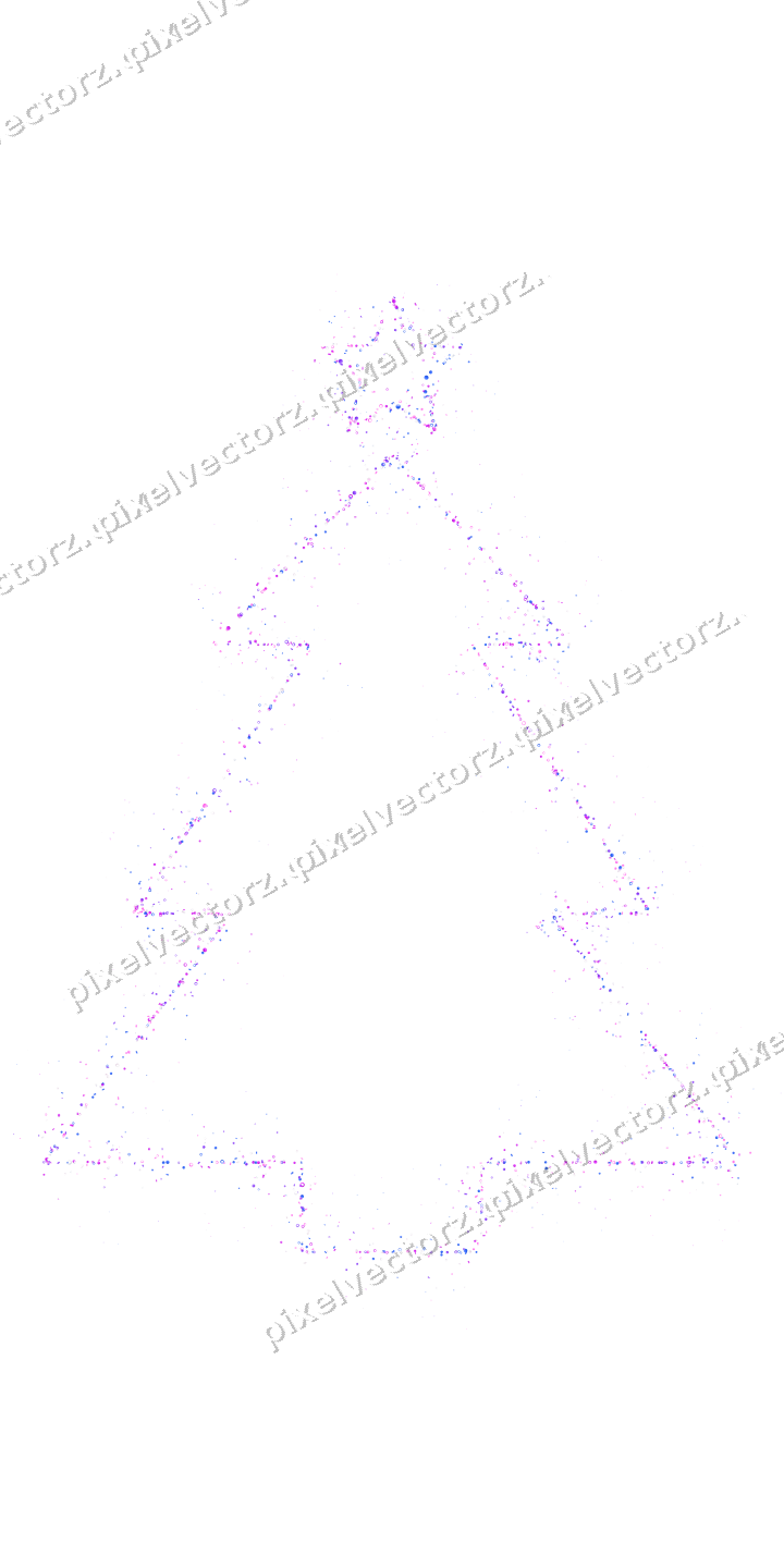 Nahtloser Glitzer-Weihnachtsbaum in Violett auf transparentem Grund