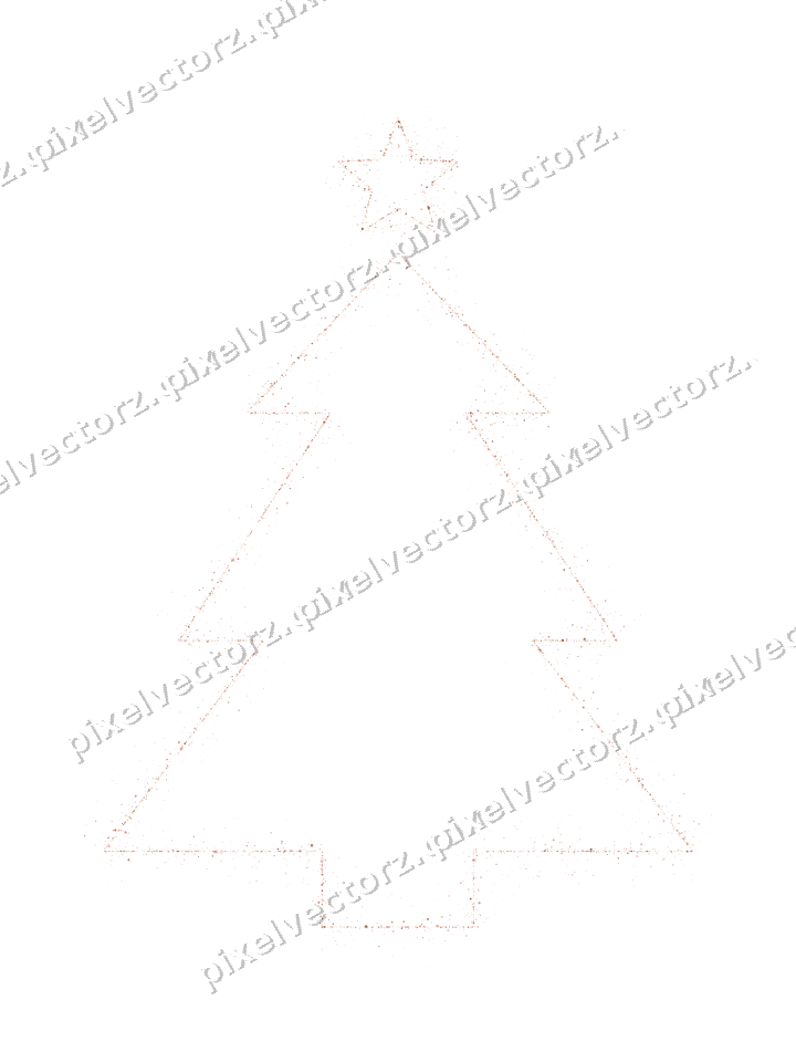 Nahtloser Glitzer-Weihnachtsbaum in Orange auf transparentem Grund