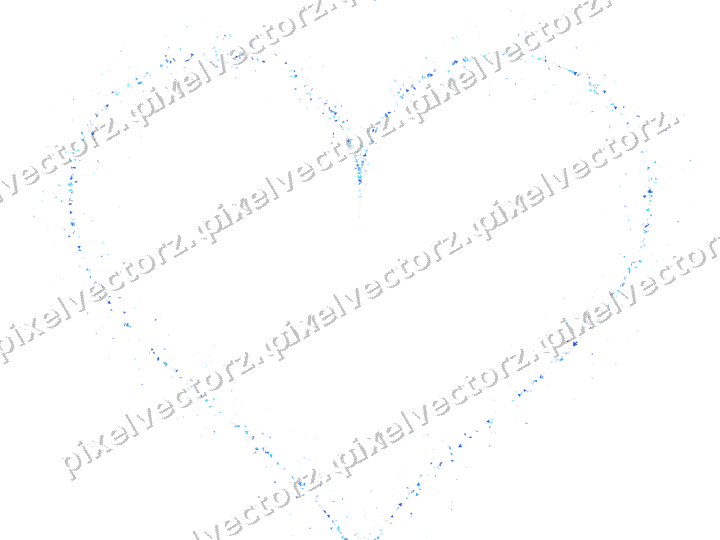Nahtloses Glitzerherz in Türkis und Blau auf transparentem Grund