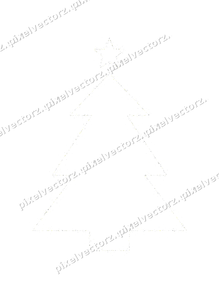 Nahtloser Glitzer-Weihnachtsbaum in Gelb auf transparentem Grund