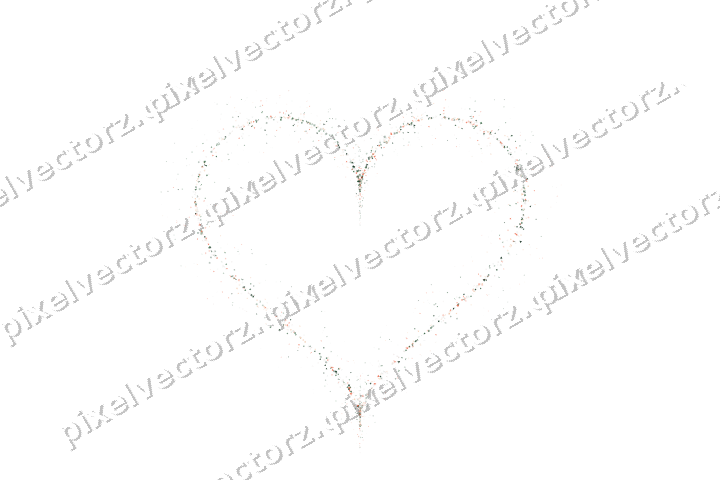 Nahtloses Glitzerherz in Dunkelgrün und Rot auf transparentem Grund