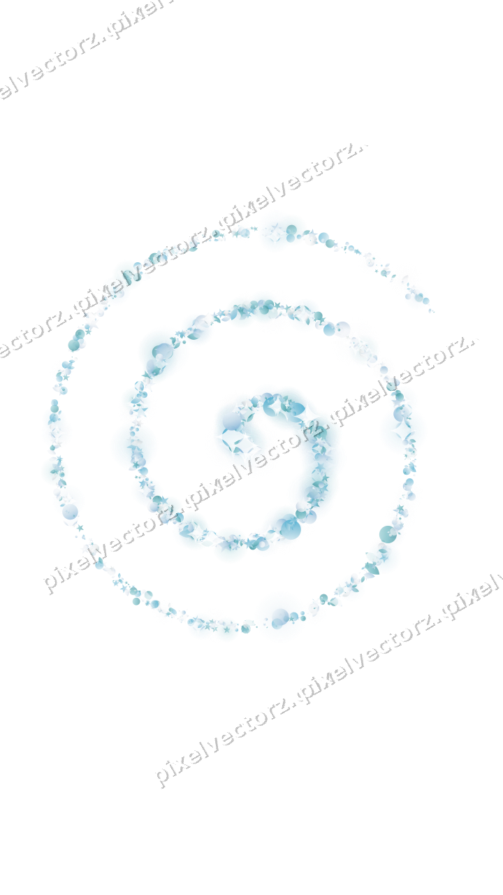 Nahtlose Glitzerspirale in Türkis auf transparentem Grund