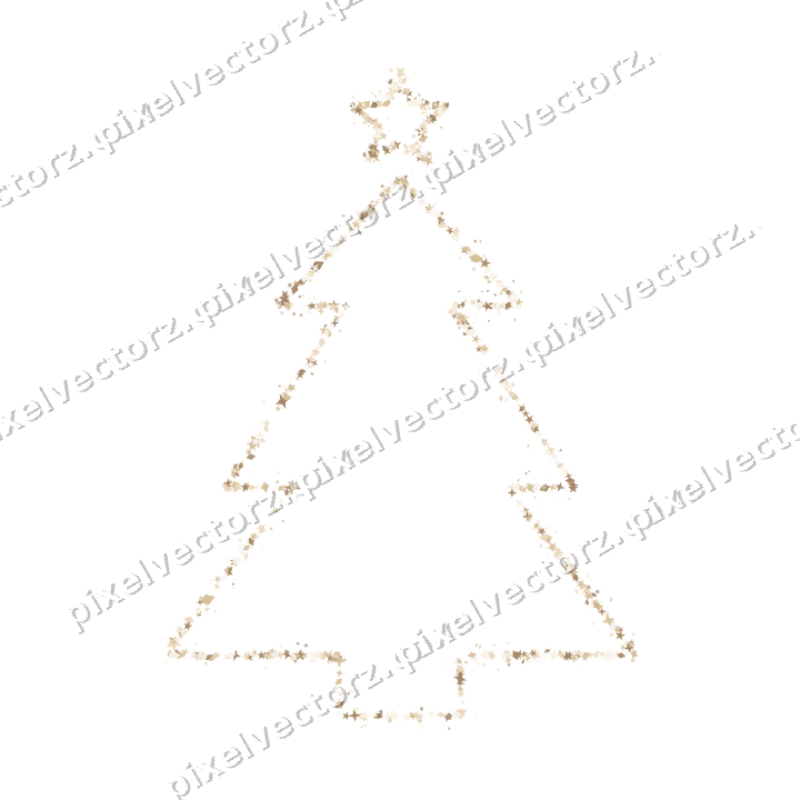 Nahtloser Glitzer-Weihnachtsbaum in Bernstein auf transparentem Grund