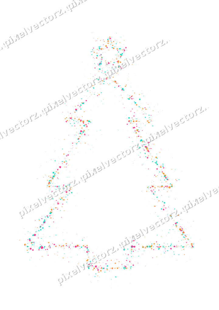 Nahtloser Glitzer-Weihnachtsbaum in Rosa auf transparentem Grund