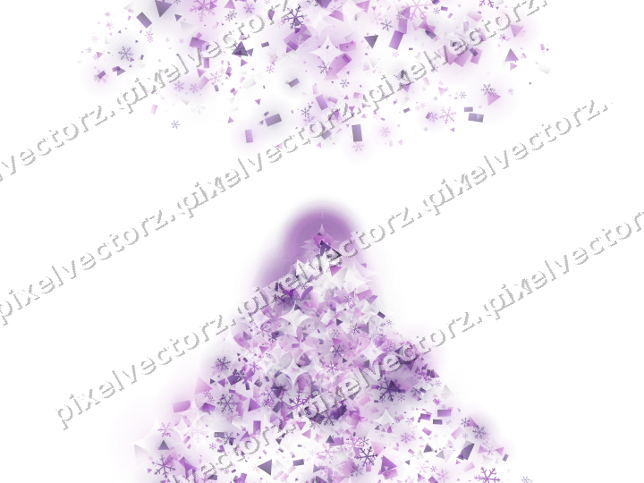 Nahtloser Glitzerfächer in Violett auf transparentem Grund