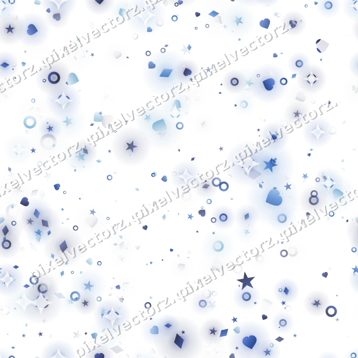 Nahtlose Glitzerstreuung in Blau und Türkis auf transparentem Grund