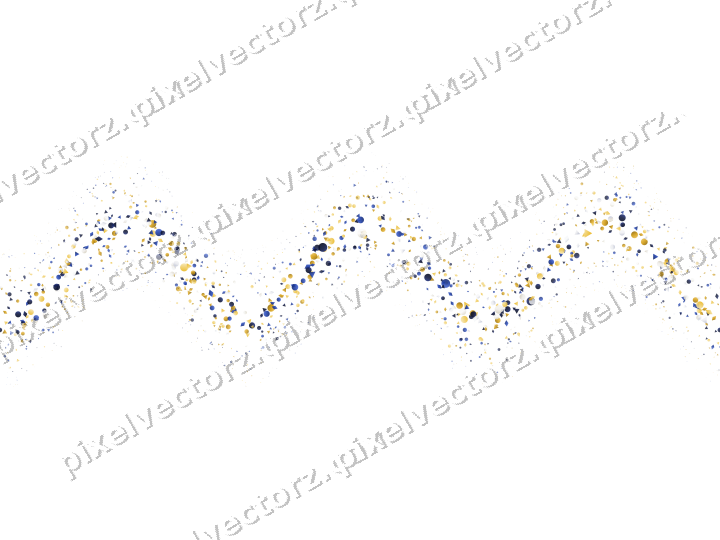Nahtlose Glitzerwelle aus Punkten und Rauten auf transparentem Grund