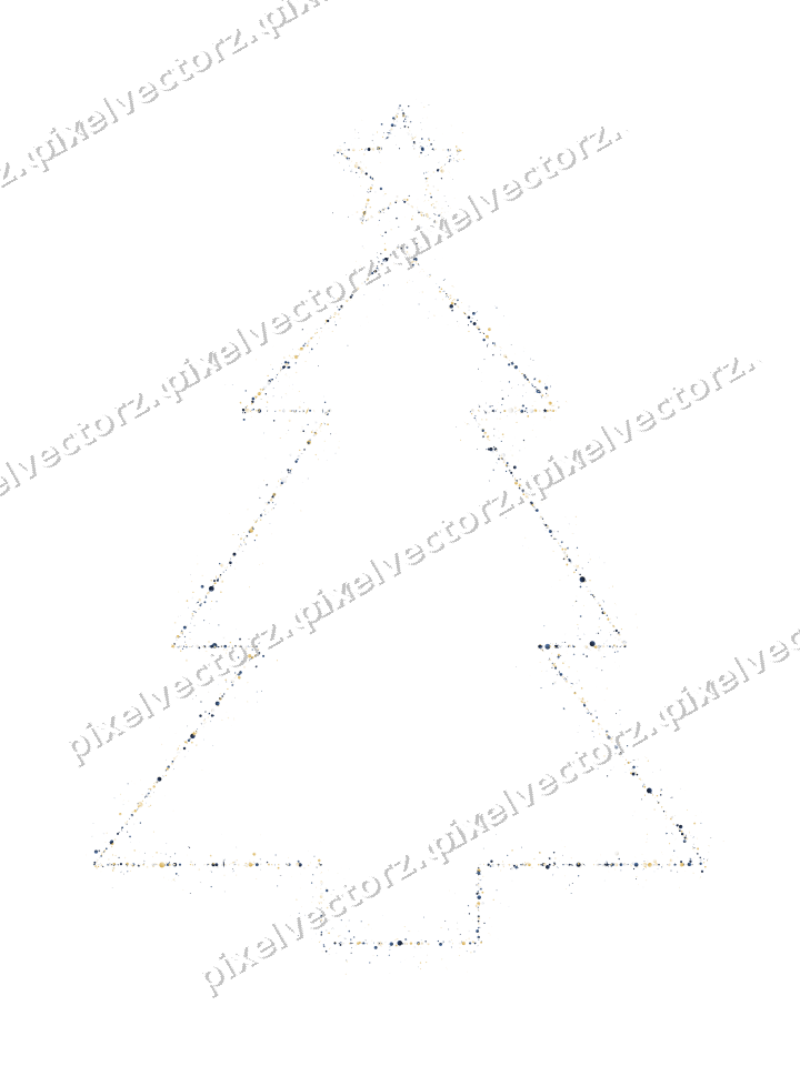 Nahtloser Glitzer-Weihnachtsbaum in Dunkelblau auf transparentem Grund