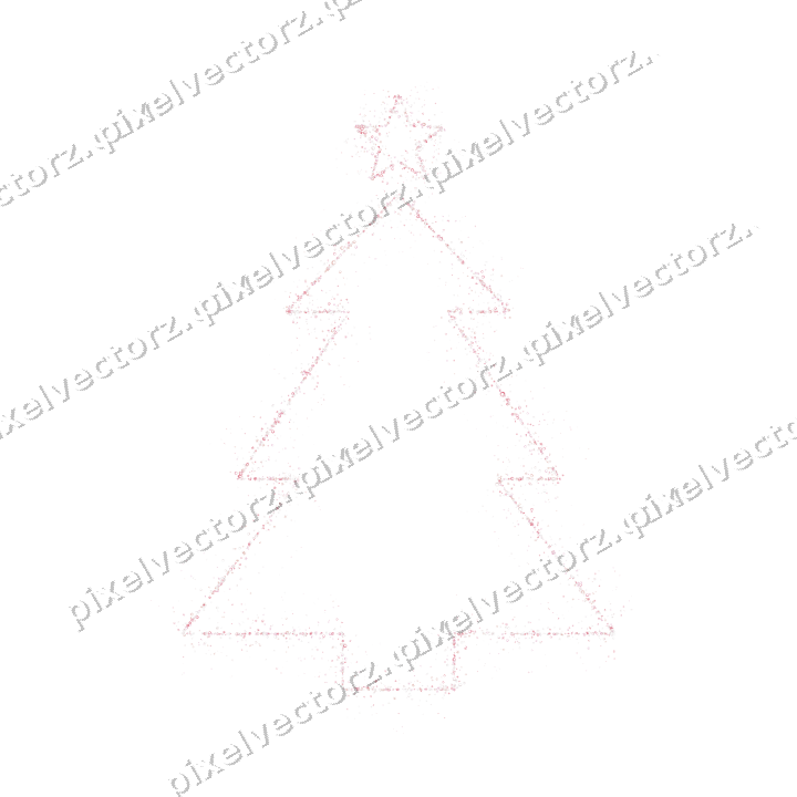 Nahtloser Glitzer-Weihnachtsbaum in Blassrosa auf transparentem Grund