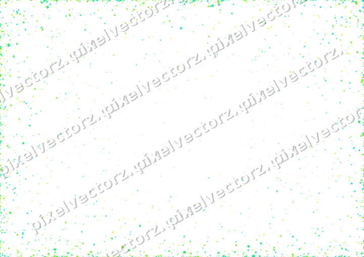 Nahtlose Glitzervignette aus Sternen in Grün auf transparentem Grund