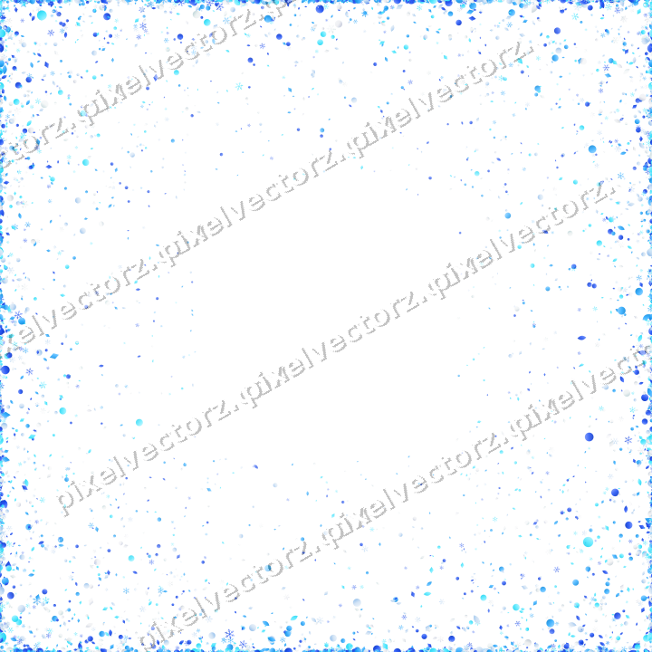 Nahtlose Glitzervignette in Türkis und Blau auf transparentem Grund