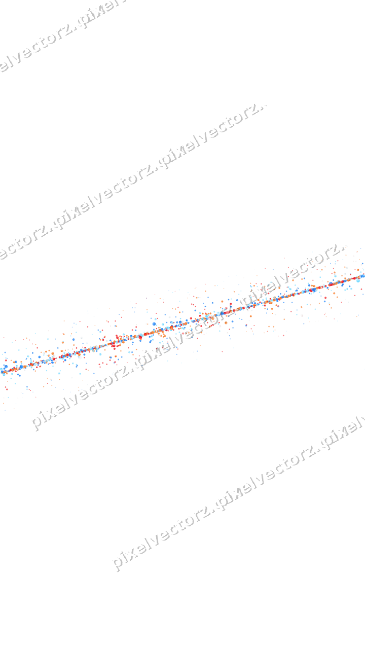 Nahtloses Glitzerband aus Punkten in Blau auf transparentem Grund