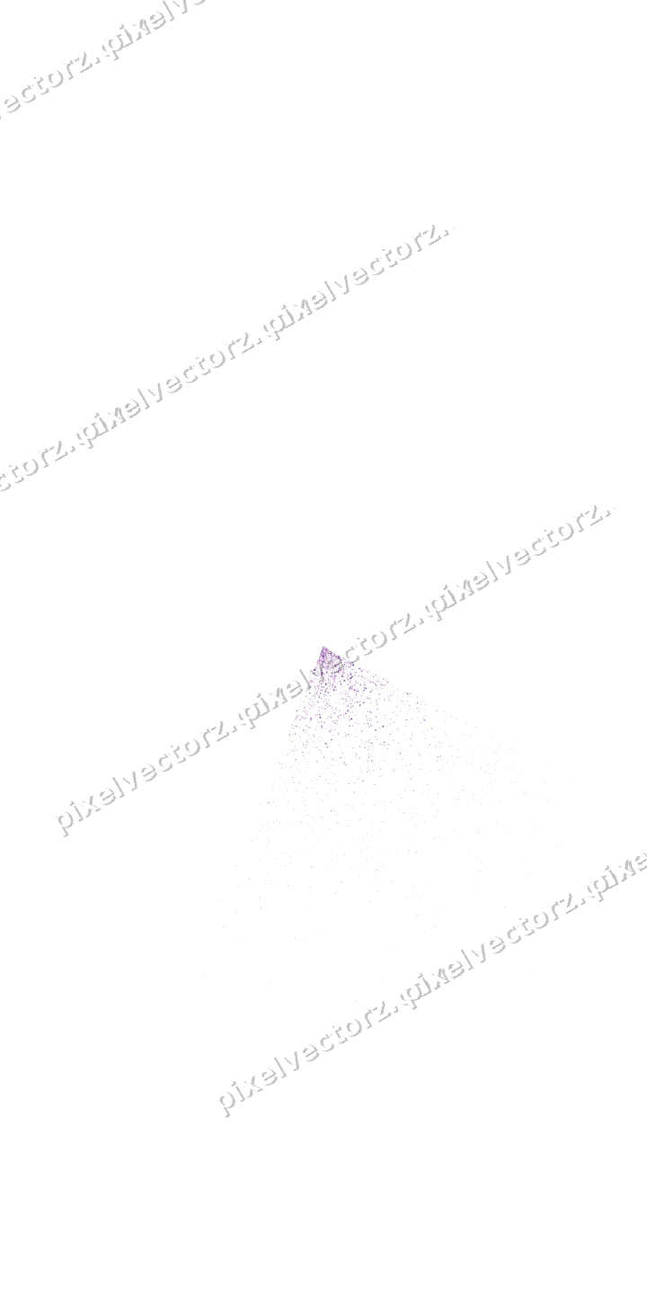 Nahtloser Glitzerfächer aus Sternen in Violett auf transparentem Grund