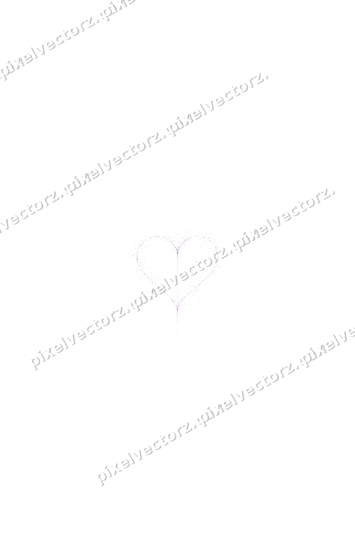 Nahtloses Glitzerherz aus Sternen in Violett auf transparentem Grund