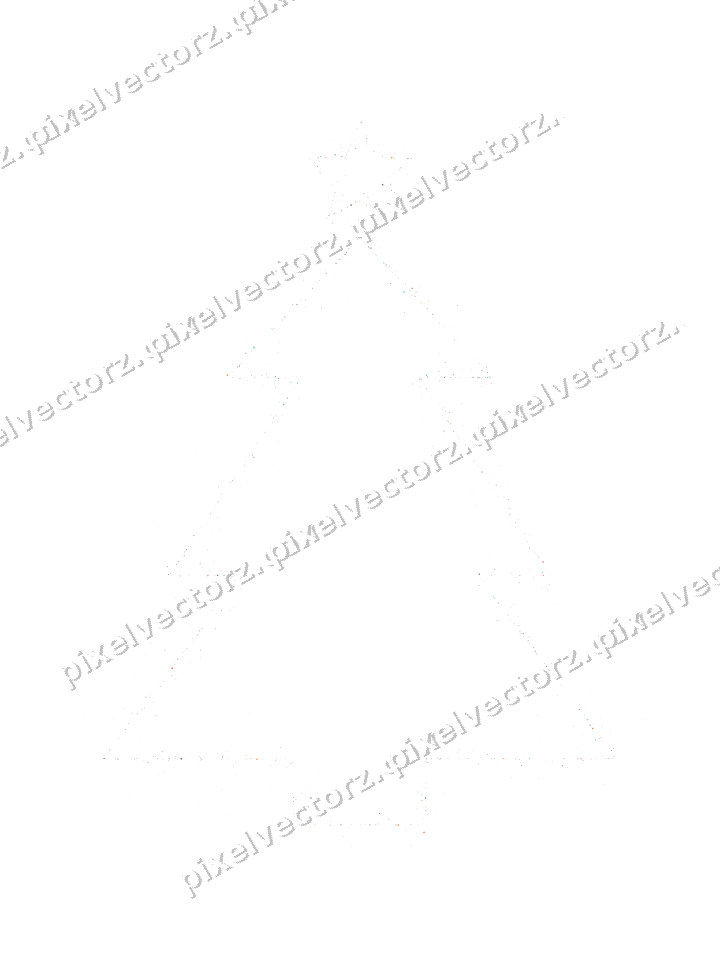 Nahtloser Glitzer-Weihnachtsbaum in Orange auf transparentem Grund
