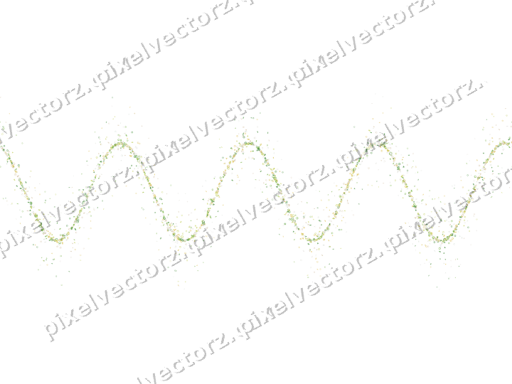 Nahtlose Glitzerwelle aus Ringen und Dreiecken auf transparentem Grund