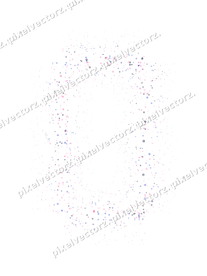Nahtloser Glitzerrahmen aus Ringen in Rosa auf transparentem Grund