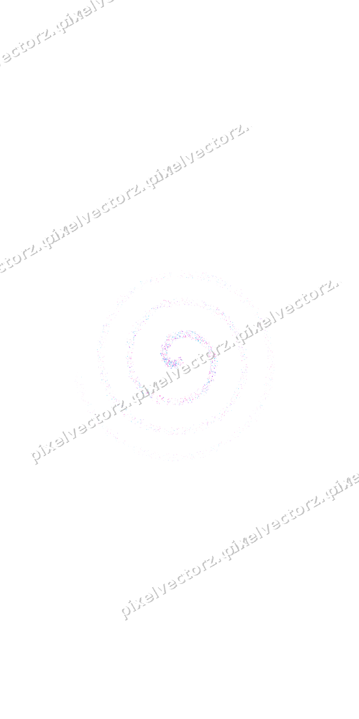Nahtlose Glitzerspirale aus Sternen und Herzen auf transparentem Grund