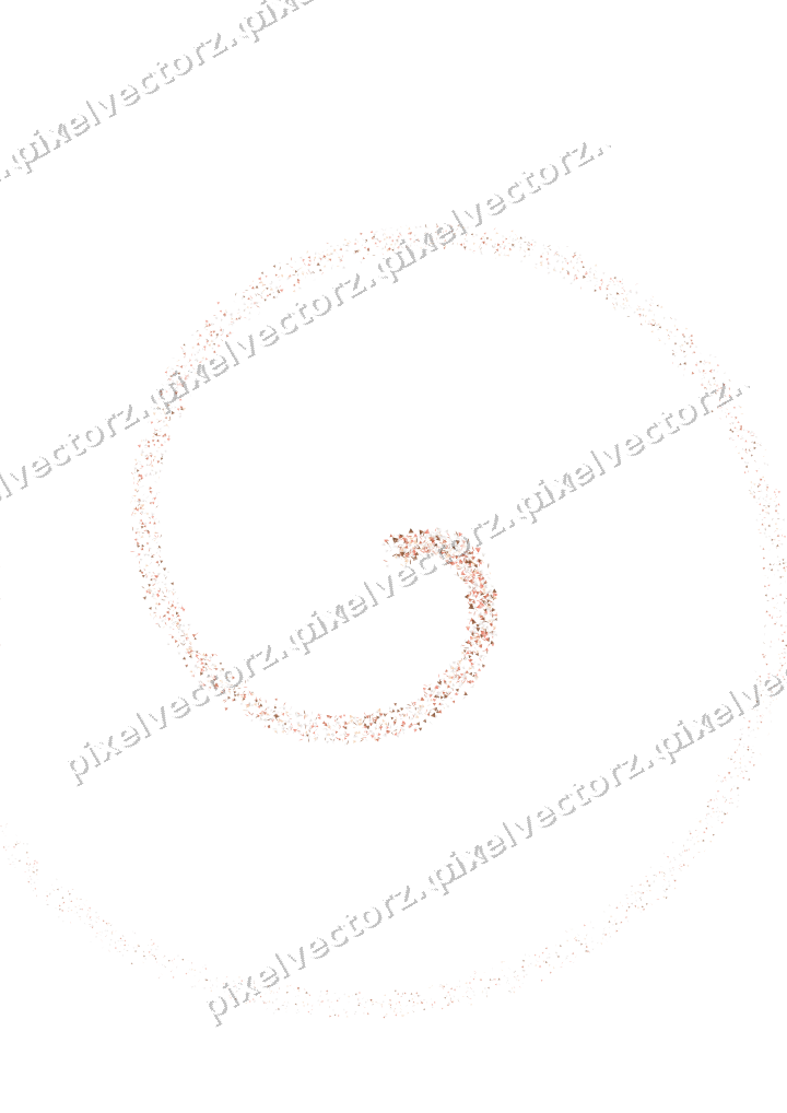 Nahtlose Glitzerspirale in Orange und Rot auf transparentem Grund