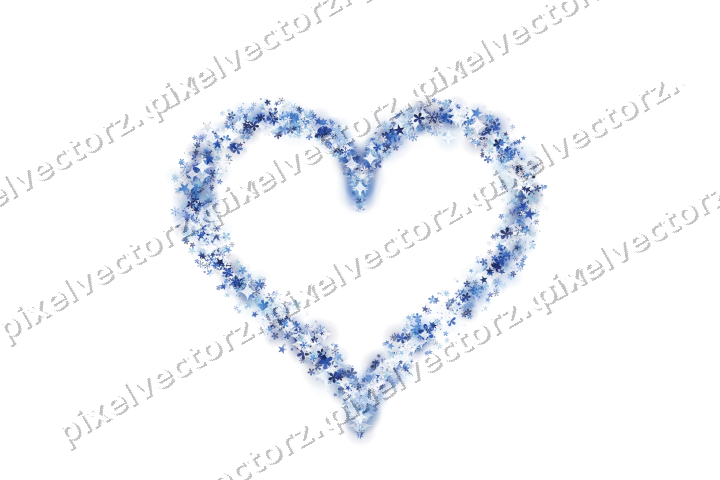 Nahtloses Glitzerherz in Blau und Türkis auf transparentem Grund