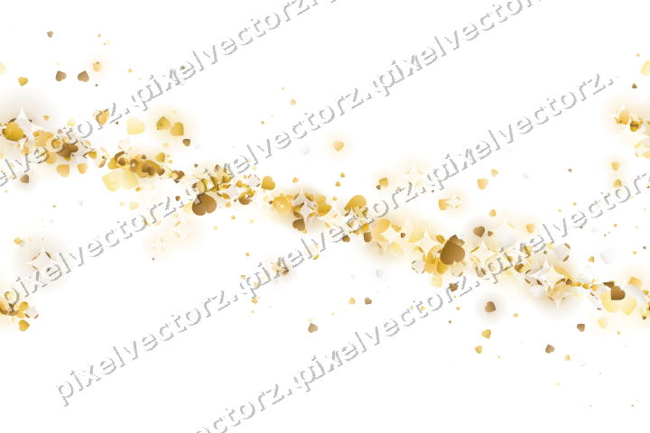 Nahtloses Glitzerband aus Herzen auf transparentem Grund