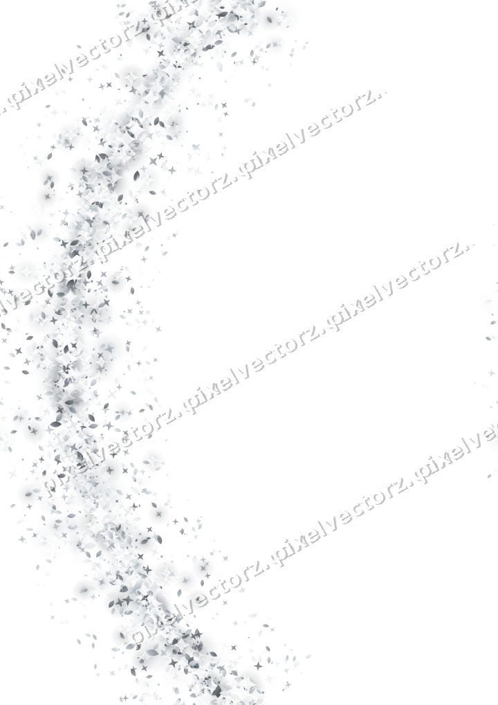 Nahtloser Glitzerbogen aus Sternen und Tropfen auf transparentem Grund