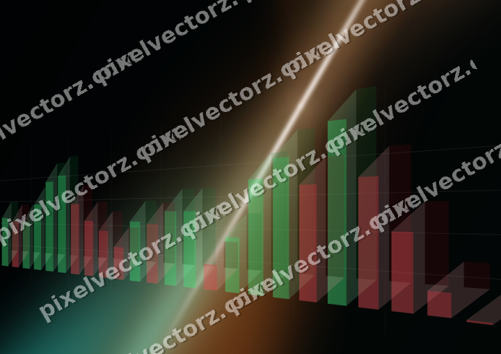 Leuchtender Neon Diagramm Hintergrund in Orange und Petrol