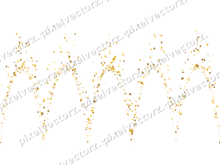 Nahtlose Glitzergirlande aus Herzen auf transparentem Grund