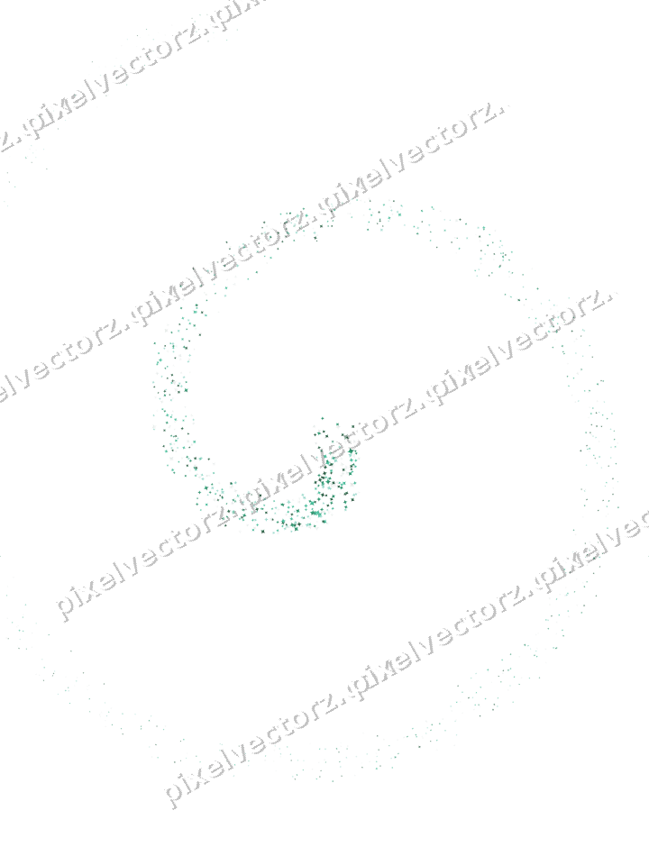Nahtlose Glitzerspirale aus Funken auf transparentem Grund