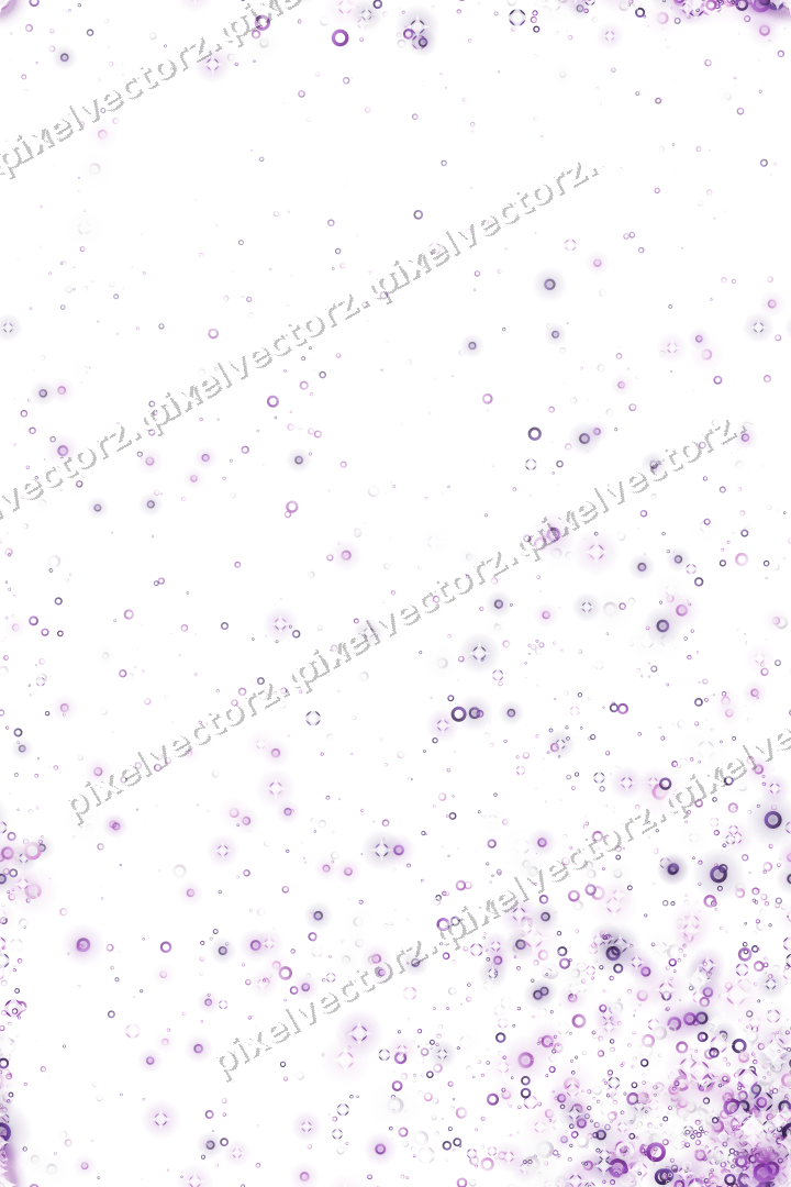 Nahtloser Glitzerfächer aus Ringen in Violett auf transparentem Grund