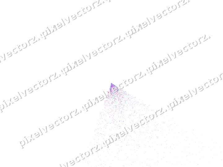 Nahtloser Glitzerfächer in Magenta und Violett auf transparentem Grund