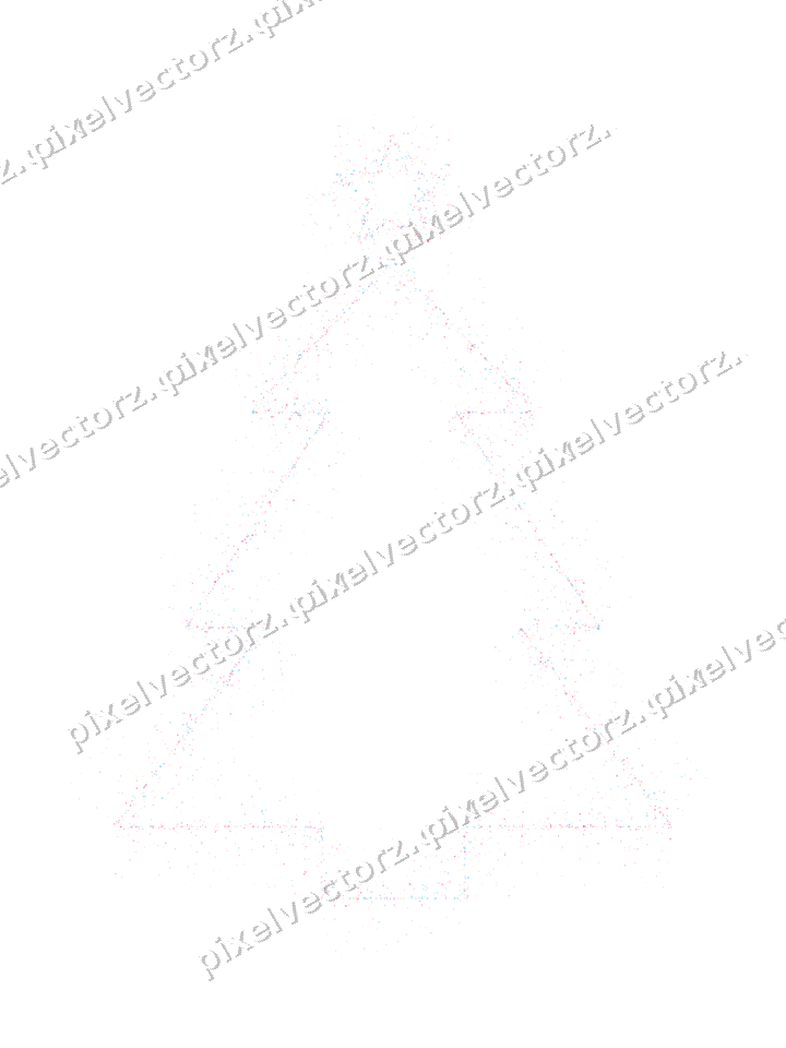 Nahtloser Glitzer-Weihnachtsbaum in Rosa auf transparentem Grund