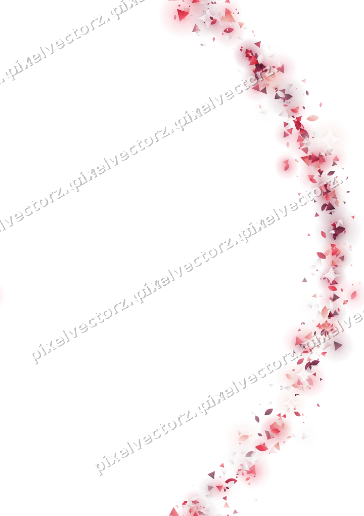 Nahtloser Glitzerbogen in Rosa und Rot auf transparentem Grund