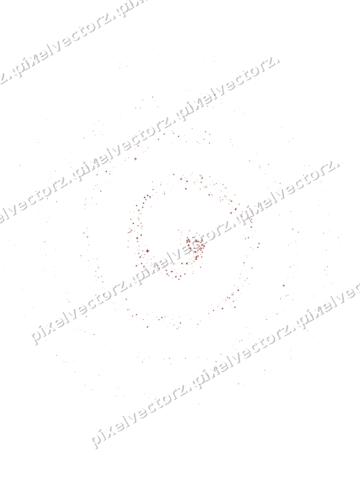 Nahtlose Glitzerspirale aus Sternen auf transparentem Grund