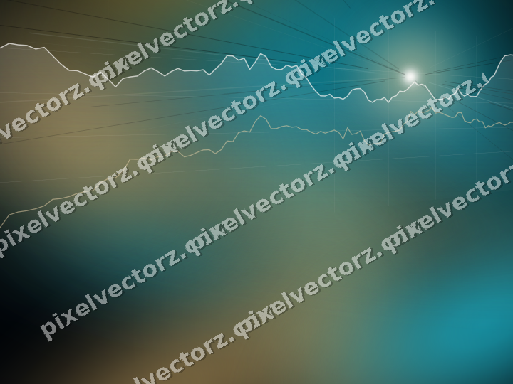 Leuchtender Neon Diagramm Hintergrund in Bernstein und Petrol