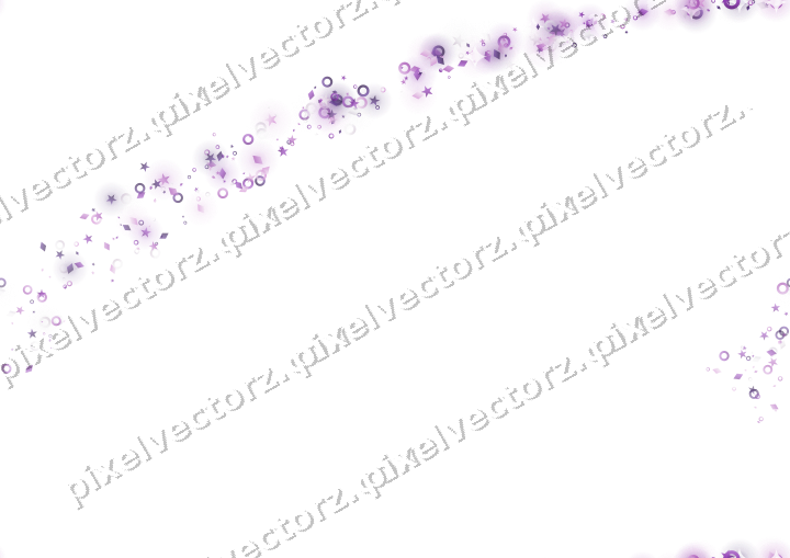Nahtloser Sternenschweif in Violett auf transparentem Grund