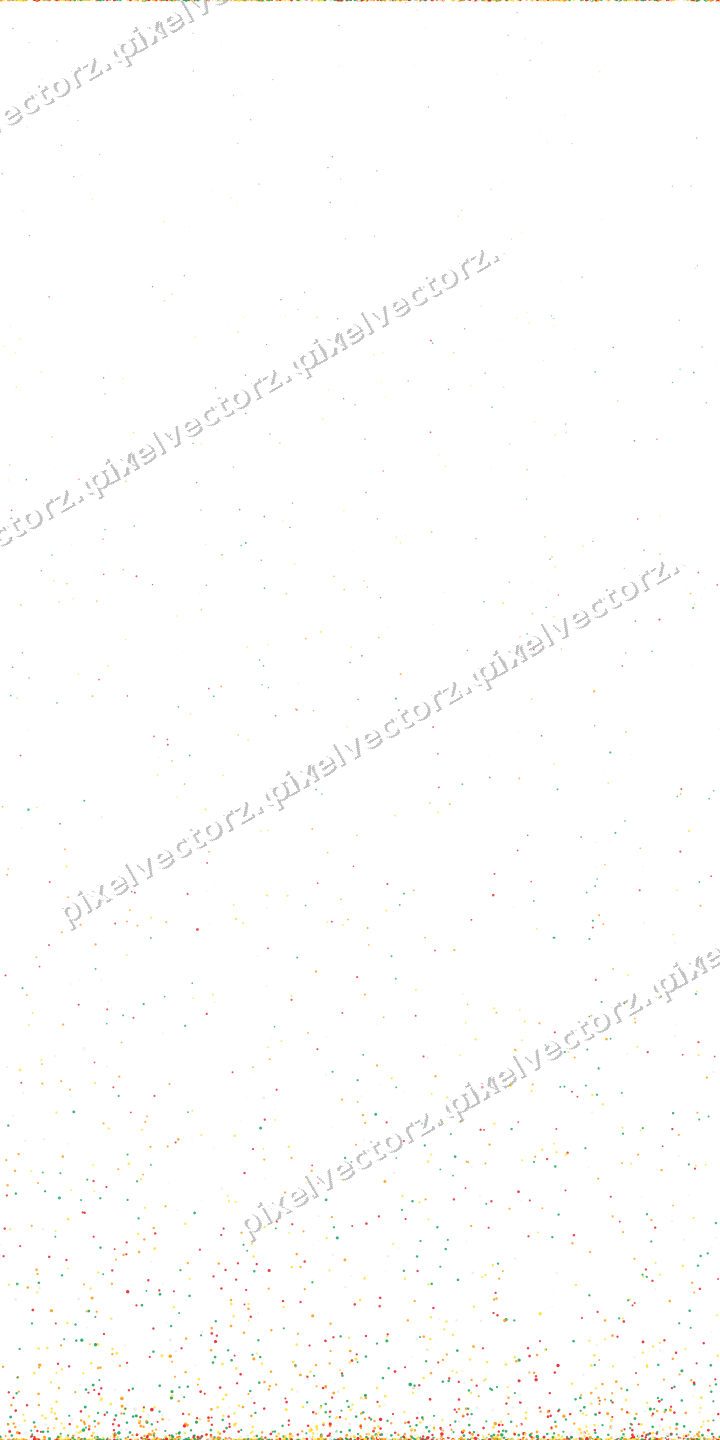 Nahtloser Glitzeraufstieg aus Punkten in Rot auf transparentem Grund