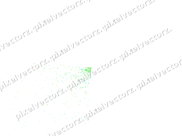 Nahtloser Glitzerfächer aus Sternen in Grün auf transparentem Grund