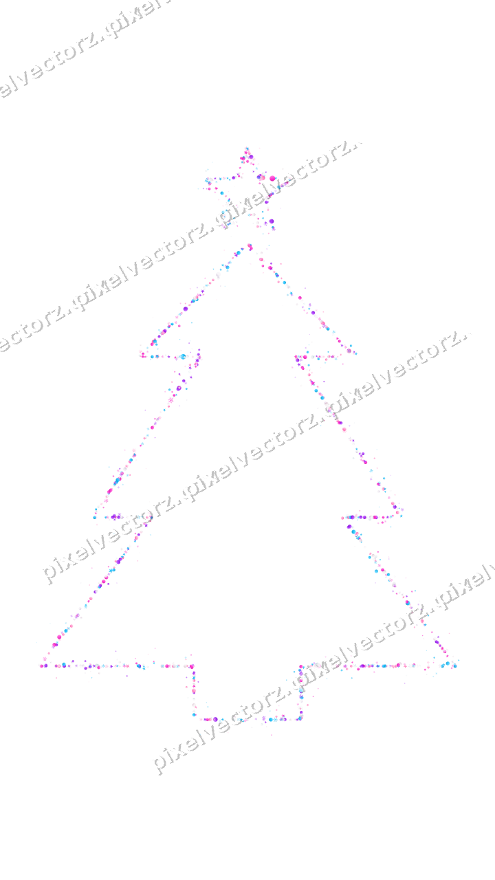 Nahtloser Glitzer-Weihnachtsbaum in Magenta auf transparentem Grund
