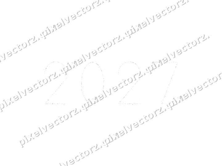 Nahtlose Glitzerzahl 2027 in Blassrosa auf transparentem Grund