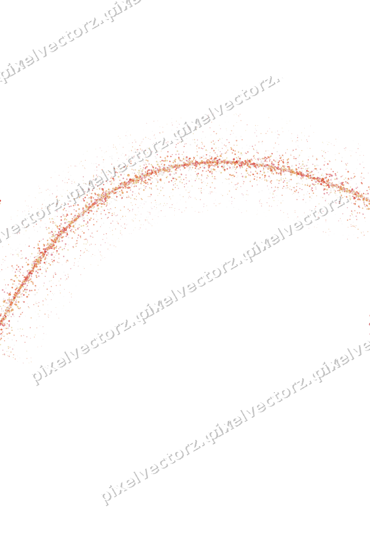 Nahtloser Glitzerbogen aus Herzen und Punkten auf transparentem Grund