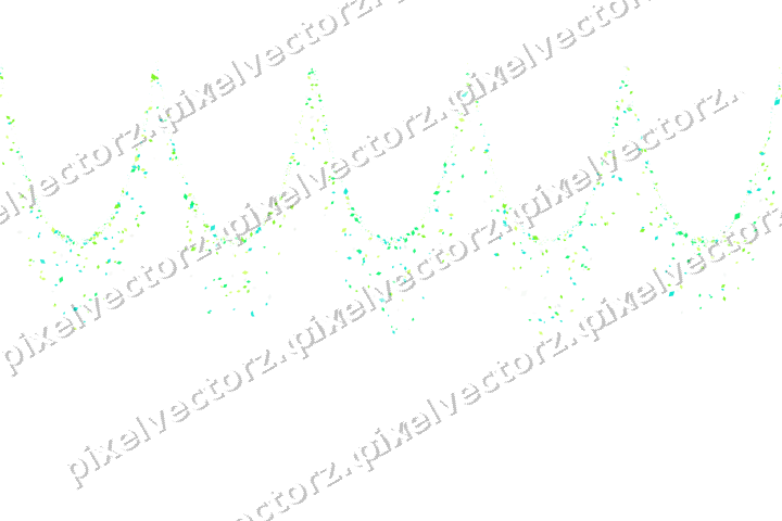 Nahtlose Glitzergirlande aus Rauten in Grün auf transparentem Grund